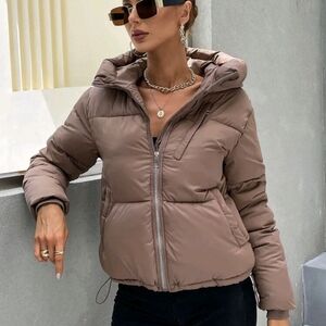 Women's Brown Puffer Jacket